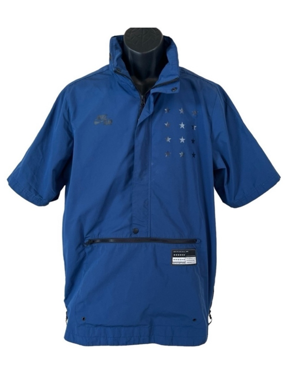 Nike Royal Blue Short-Sleeve Windbreaker Pullover